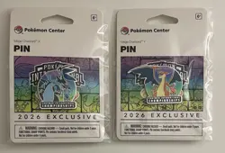 Pokemon Europe International Championship Mega Charizard X & Y Pins EUIC 2026 - Image 1