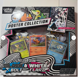 POKEMON SV10.5 BLACK BOLT WHITE FLARE POSTER COLLECTION BOX SEALED - Image 1