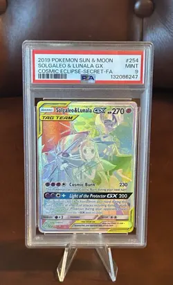 2019 Pokemon - Solgaleo & Lunala GX 254/236 S&M - Cosmic Eclipse (Secret) Holo - Image 1