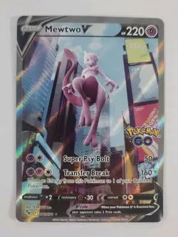 Mewtwo v (Alternate Full Art) 072/078 Pokemon Go Holo Ungraded - Image 1