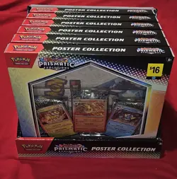 Pokemon Prismatic Evolutions Poster Collection Sealed Full Display Case Lot Of 6 - Image 3