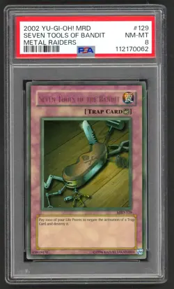 Yu-Gi-Oh! - PSA 8 Seven Tools of Bandit 129 - Metal Raiders - NM-MT - PSA8 - Image 1