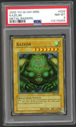 Yu-Gi-Oh! - PSA 8 Kazejin 026 - Metal Raiders - NM-MT - PSA8 - Image 1
