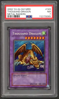 Yu-Gi-Oh! - PSA 7 Thousand Dragon 143 - Metal Raiders - NM - PSA7 - Image 1