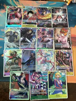 One Piece TCG LOT OF 15 SR Foil Cards English One Piece Lot - Image 1