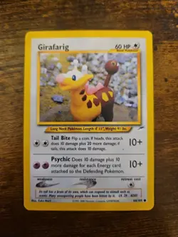 Girafarig 66/105 Neo Destiny - Common Pokemon Card - LP - Image 1