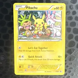 Pokemon Pikachu - Promo Holo XY Set Basic Black Star XY95 Pokemon TCG Card Stock - Image 1