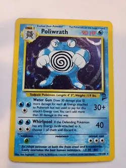 Poliwrath Base Set 2 Holo Pokemon Card WOTC - Image 1