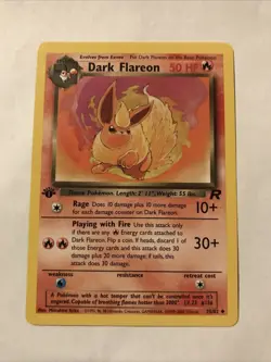 Dark Flareon - 35/82 - Pokemon Team Rocket 1st Edition Card LP - Image 1
