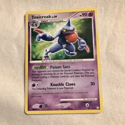 Toxicroak 36/123 Rare Mysterious Treasures LP Pokemon card - Image 1