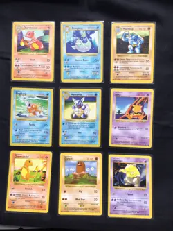 Pokemon Cards: Shadowless Base Set 31 Card Non-Holo Lot - Image 1