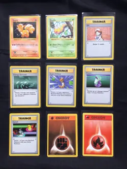 Pokemon Cards: Shadowless Base Set 31 Card Non-Holo Lot - Image 5