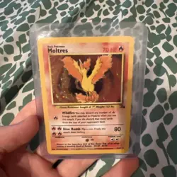 Moltres Holo - Fossil Set 12/62 - 1999 Pokemon Card LP WOtC - Image 2