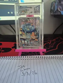 ACE 10! Squirtle (148/142) Stellar Crown Illustration Rare PSA Pokemon Card! - Image 1