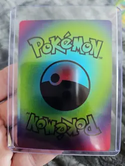 M Lucario EX Rainbow Foil Fan Art Vinyl Collector Card Pink Purple - Image 2