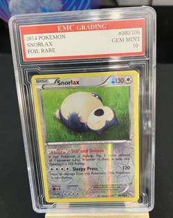 SNORLAX HOLO FOIL 2014 Pokemon RARE #080/106 Card GRADED 10 MINT - Image 1