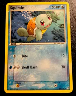 Squirtle 63/100 NM Non Holo EX Crystal Guardians Kouki Saitou Art Pokemon Card! - Image 1