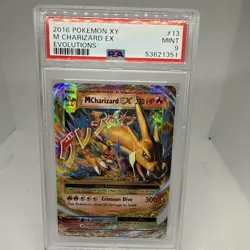Pokemon TCG XY Evolutions 2016 M Charizard EX Holo Card 13/108 PSA 9 - Image 1