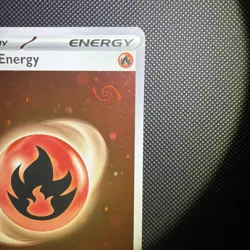 HD Fire Energy Cosmos Holo with Mew Tail Swirl SVE MEW 002 151 Pokemon Card - Image 2