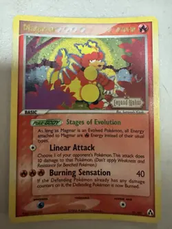 Magmar 21/92 Legend Makers Reverse Holo Logo Stamp Pokemon Card TCG - Image 2