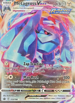 Metagross VMAX - 113/198 - Pokemon Chilling Reign Sword & Shield Rare Card NM - Image 1