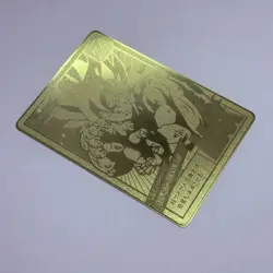 Goku Super Saiyan Max Power Dragon Ball Z Metal Gold Etched Trading Card Tc3 - Image 2