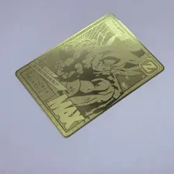 Goku Super Saiyan Max Power Dragon Ball Z Metal Gold Etched Trading Card Tc3 - Image 3