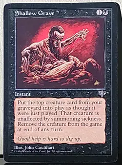 ⚫ MTG 🪄 Shallow Grave ✨ Mirage 🔮 Magic the Gathering - Image 1