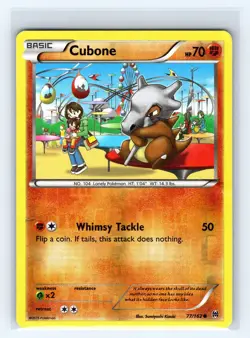 POKEMON CUBONE 77/162 REVERSE HOLO BREAKTHROUGH HP - Image 1