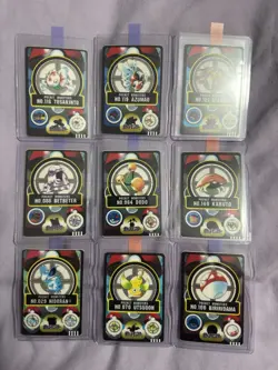 Pokemon Bandai Sealdass Sticker Cards Bundle - 1997/98 - 9 in Total - Image 1