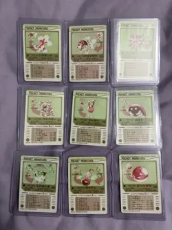 Pokemon Bandai Sealdass Sticker Cards Bundle - 1997/98 - 9 in Total - Image 2