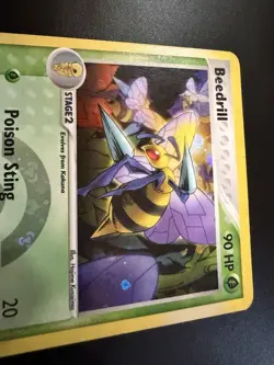Pokemon TCG Beedrill Reverse Holo Rare 1/112 FireRed & LeafGreen 2004 Pokeball - Image 4