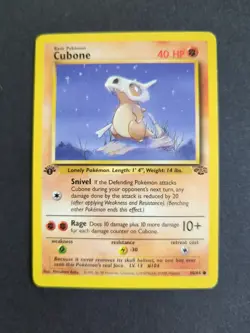 1999 Pokemon Cubone First Edition Jungle Set 50/64 Jungle Regular Stamped - Image 1