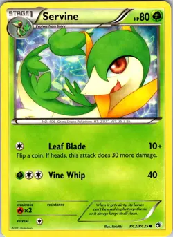 Servine RC2/RC25 Legendary Treasures: Radiant Collection Pokemon TCG NM Holo - Image 1