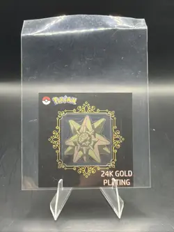 Starmie 24k Gold Plated Sticker Korean Striking Popping Candy Pokemon NM - Image 1