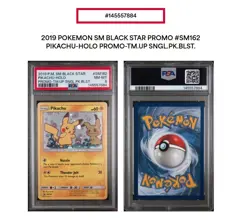 PSA 8 2019 Pokemon Sun & Moon Team Up Pikachu Blister Black Star Promo SM162 - Image 5