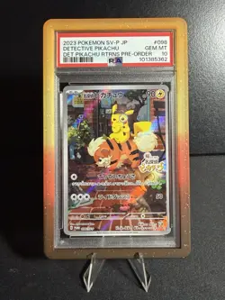 2023 POKEMON JPN SV-P PROMO #098 DETECTIVE PIKACHU PSA 10 (Guard not included) - Image 1