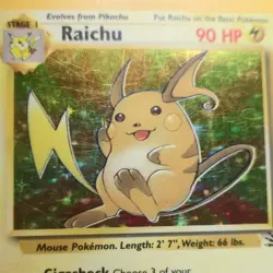 Pokemon Raichu Fossil Holo Rare Unlimited 14/62 Stage 1 HP90 1999 - Image 3