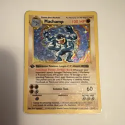 Pokemon Machamp Deck Exclusives Rare Stage 2 1st Edition Holo 008/102 100HP - Image 1