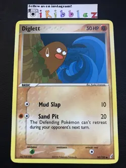 Diglett 50/100 NM Vintage Crystal Guardians Pokemon. Free Tracked Shipping! - Image 1