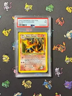 Pokemon Gym Challenge Blaine's Charizard Holo PSA 7 New Cert 2/132 WOTC - Image 1