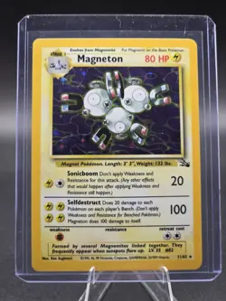 1999 Pokemon FOSSIL MAGNETON HOLO RARE 11/62🔥🔥🔥 - Image 1