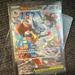 Pokemon Mega Lucario EX Holo 179/132 Me01 Special Illustration Rare 340 HP - Image 4