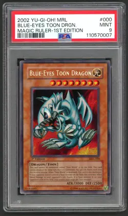 Yu-Gi-Oh! - PSA 9 1st Edition Blue-Eyes Toon Dragon 000 - Magic Ruler - MINT - Image 1