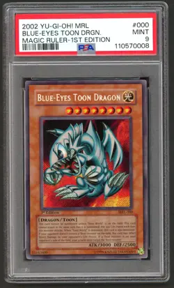 Yu-Gi-Oh! - PSA 9 1st Edition Blue-Eyes Toon Dragon 000 - Magic Ruler - MINT - Image 1
