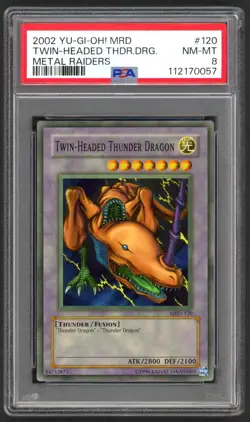 Yu-Gi-Oh! - PSA 8 Twin-headed Thunder Dragon 120 - Metal Raiders - MINT - Image 1