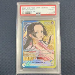 Bandai Boa Hancock Alternate Art Leader Foil OP14-041 PSA 10 - Image 1