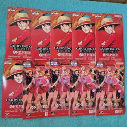 Lot of 10 One Piece Sleeved Blister Packs 6 OP-13 and 4 EB-03 - Image 1