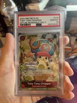 One Piece CCG Tony Tony.Chopper Offline Regionals ￼OP01-015 PSA 10 - Image 1