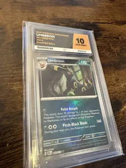 Pokemon Prismatic Evolutions Umbreon Masterball 059/131 ACE 10 PERFECT SUBGRADES - Image 1
